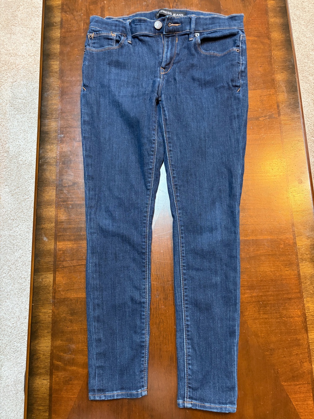 Express Dark Blue Skinny Jeans